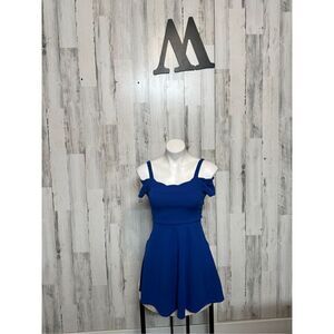 Rare editions blue fit and flare dress size Med